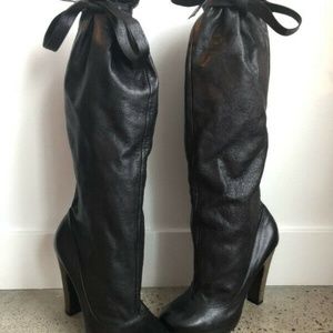 $780 Marc by Marc Jacobs Black Leather Slouch Boot